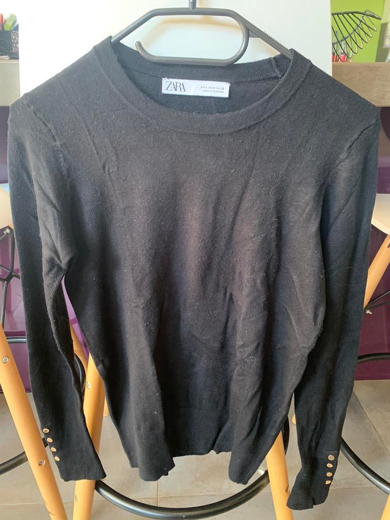Pull Zara noir taille S, Enlèvement ou Envoi, Porté, Noir, Zara