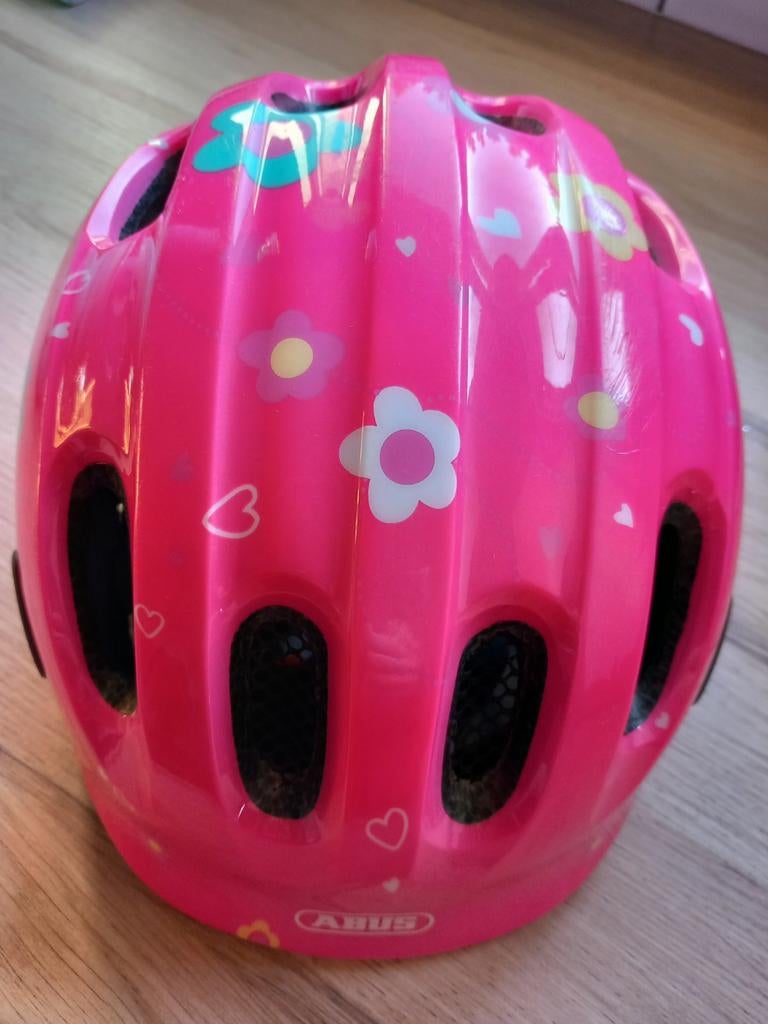 Abus kinder fietshelm maat M, Ophalen, Zo goed als nieuw, ABUS, M