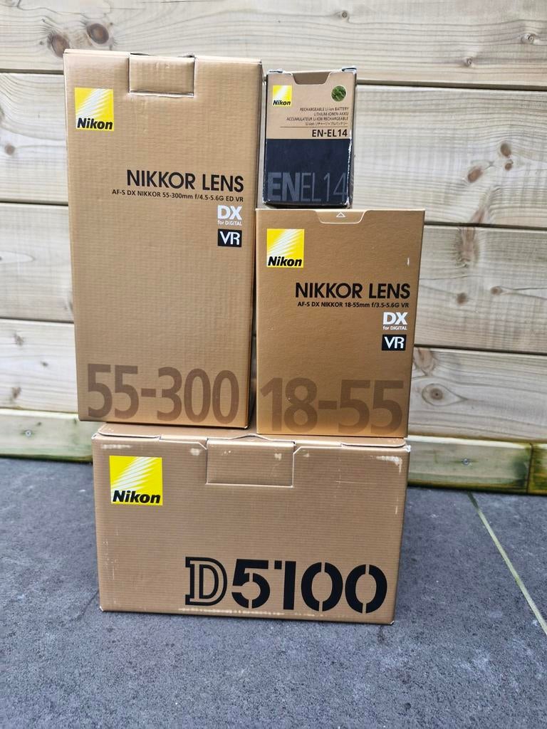 Nikon D5100 + lens 18-55, 55-300 + statief enz., Ophalen, Nikon