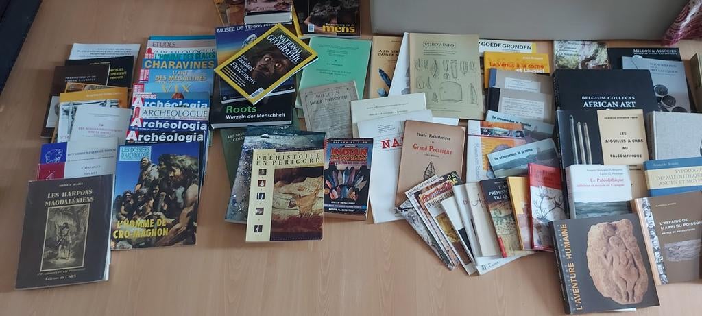 Lot archeologie meer of 100 boeken, Ophalen