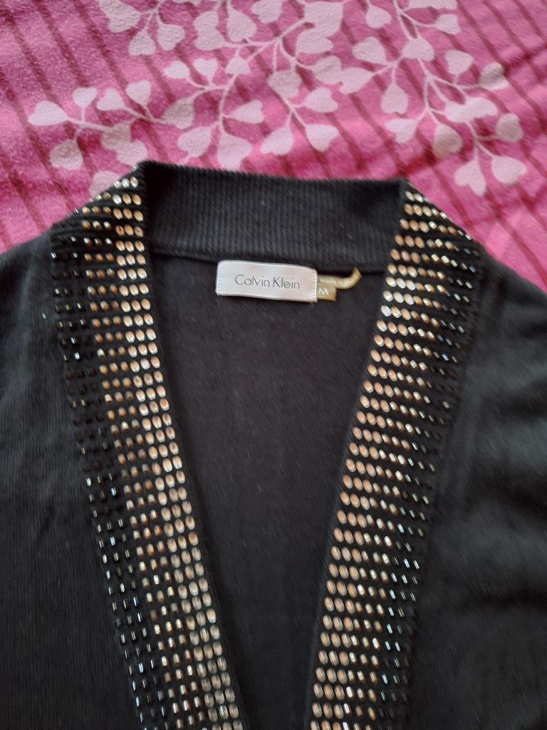 Cardigan noir Calvin Klein, taille Medium/ 38, Taille 38/40 (M), Enlèvement ou Envoi, Comme neuf, Calvin Klein