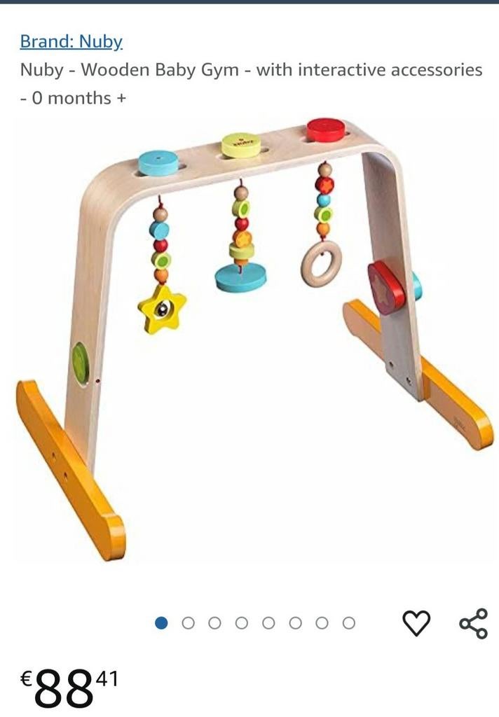 Nuby houten baby gym, Enlèvement, Comme neuf