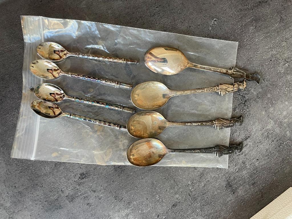 4 zilver lepels mary poppins, Verzamelen, Ophalen of Verzenden, Overige figuren, Gebruikt, Servies