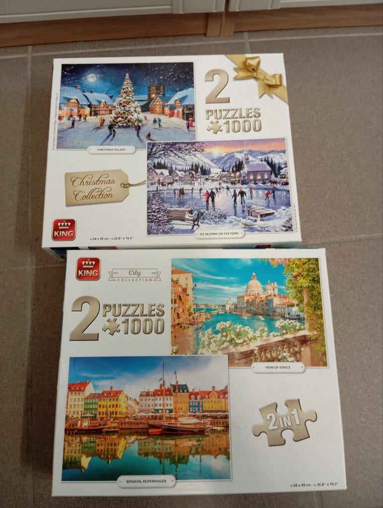 Puzzels 2x 1000 stukken.  2€ stuk, Ophalen