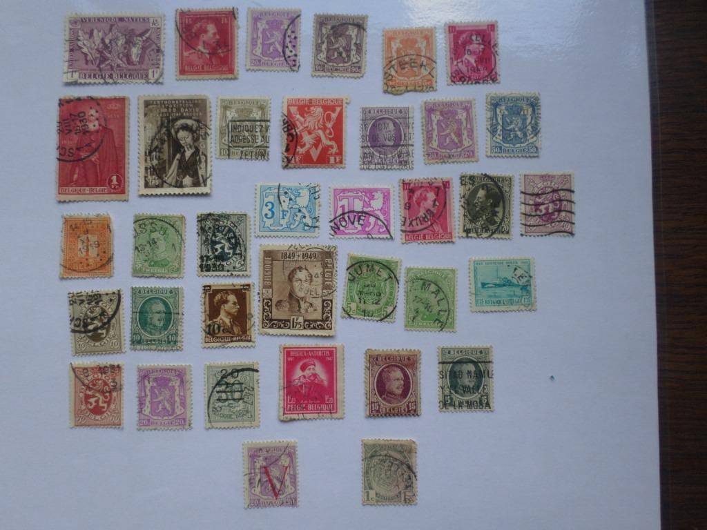 postzegels belgie afgestempeld OUD, Ophalen of Verzenden, Gestempeld, Gestempeld, Zonder envelop