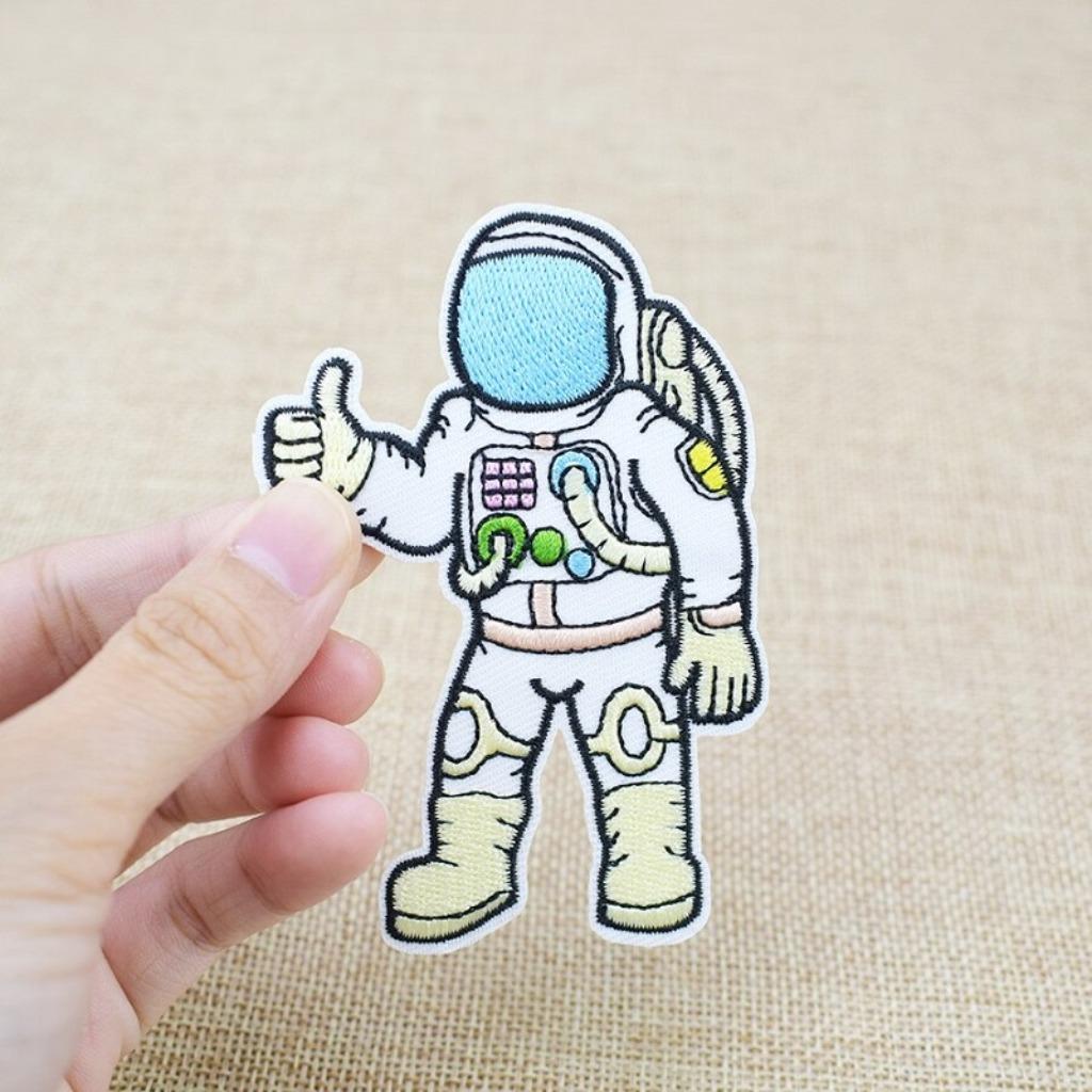 Astronaut strijkplaatje patch kinderen - 61 x 90 mm, Ophalen of Verzenden, Nieuw