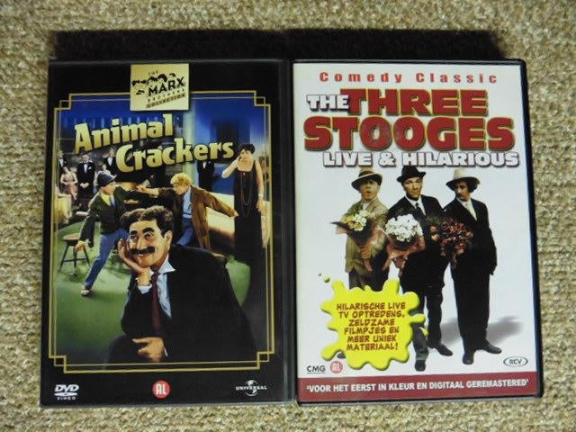 Marx Brothers "Animal Crackers" + Three Stooges Pakketprijs, Cd's en Dvd's, Ophalen of Verzenden, 1940 tot 1960, Zo goed als nieuw