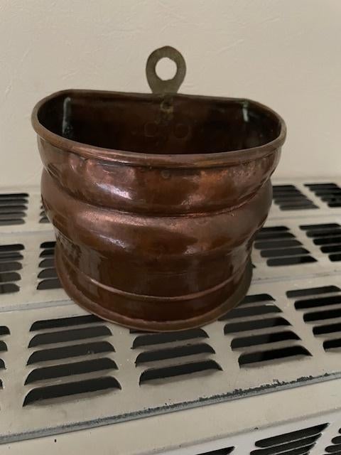 oude roodkoperen muur/wand  hangpot, Ophalen of Verzenden