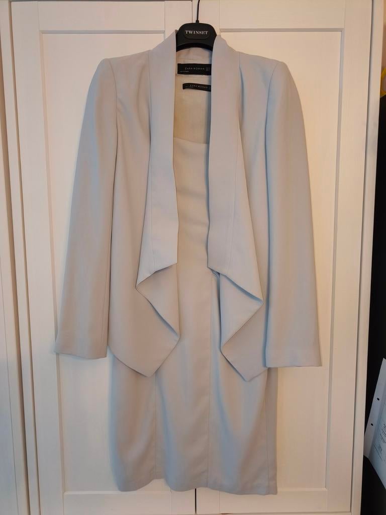mooie kleed met blazer maat XS, Kostuum of Pak, Ophalen of Verzenden, Maat 34 (XS) of kleiner, Grijs