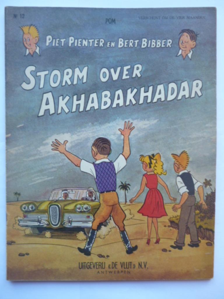 Piet Pienter en Bert Bibber 1ste reeks nr.12 1ste druk 1959, Gelezen, Eén stripboek, Ophalen of Verzenden, POM