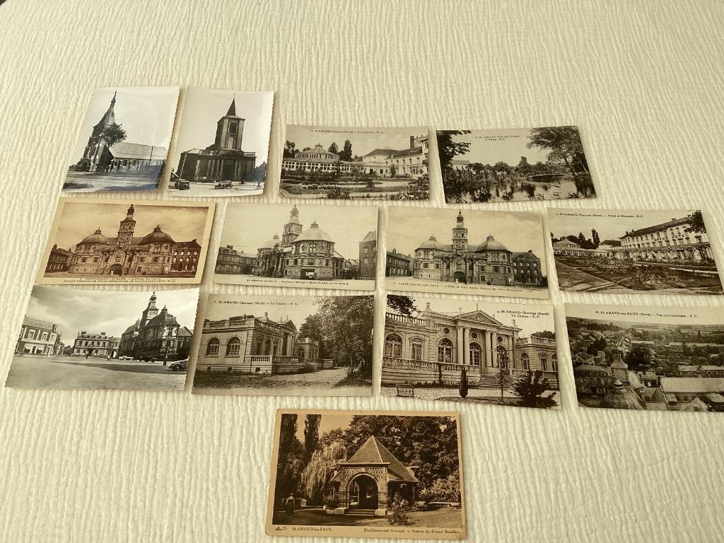Lot van 13 oude postkaarten St-Amand-les-Eaux (Le Nord), Enlèvement ou Envoi, 1920 à 1940, Non affranchie, France