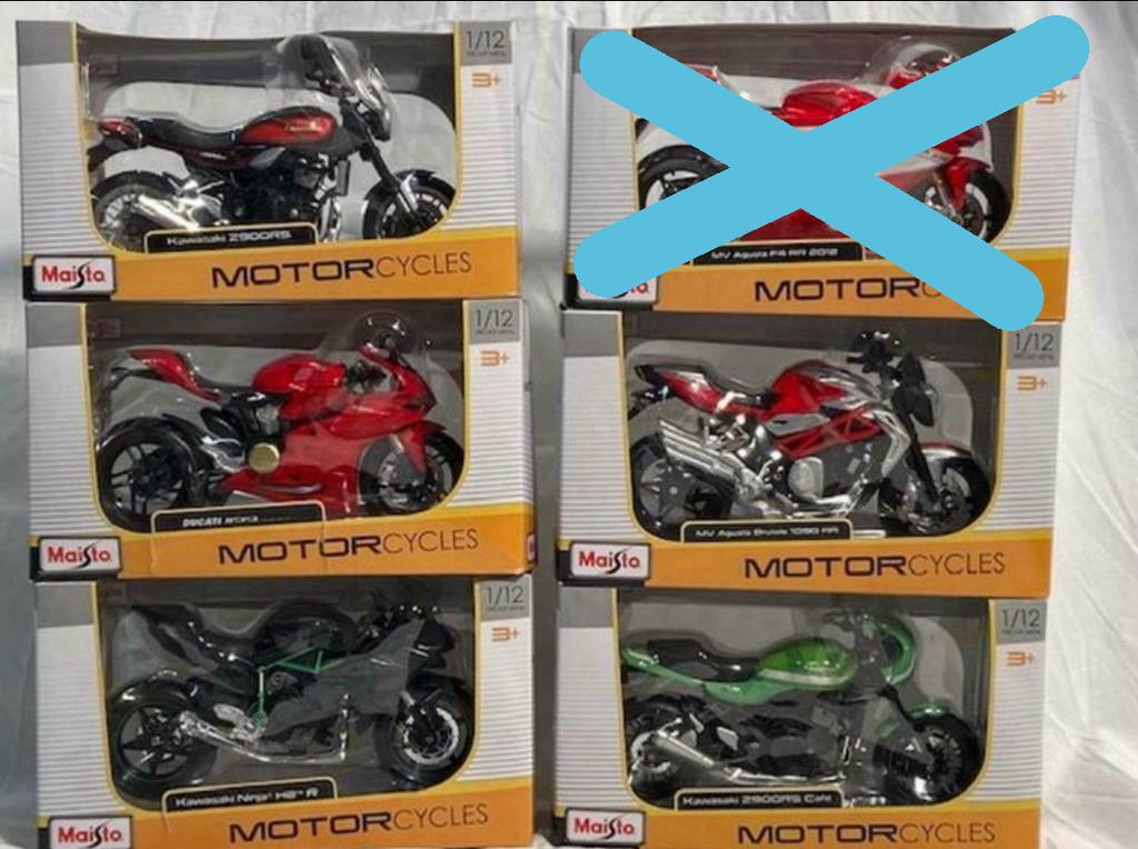 Maisto Motorcycles NIEUW Ducati MV Agusta Kawasak, Ophalen of Verzenden, Nieuw
