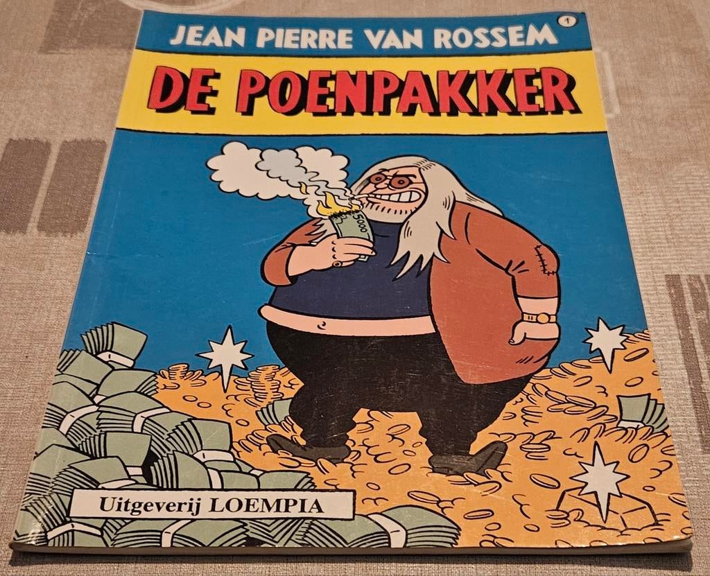 De Poenpakker strip Jean Pierre van Rossem 1992, Boeken, Stripverhalen, Ophalen of Verzenden, Zo goed als nieuw