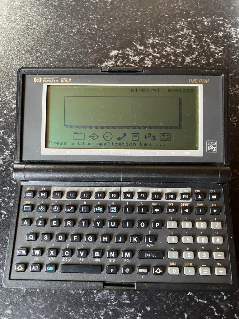 HP 95LX Palmtop (1991), Informatique & Logiciels, Ordinateurs Vintage, Enlèvement