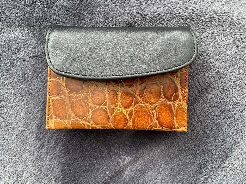 Portefeuille voor dames croco, NIEUW! bieden vanaf 20 Euro, Ophalen of Verzenden, Nieuw, Bruin, Met knipsluiting