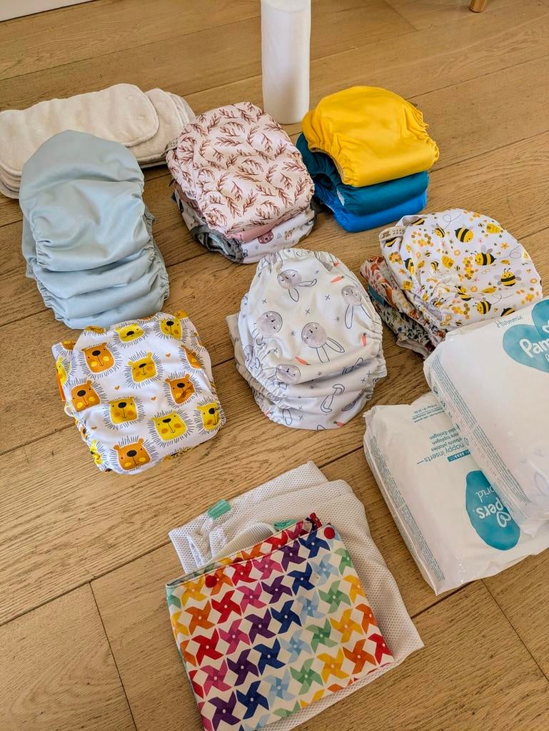 Herbruikbare wasbare luiers / pampers pakket, Kinderen en Baby's, Ophalen of Verzenden, Zo goed als nieuw