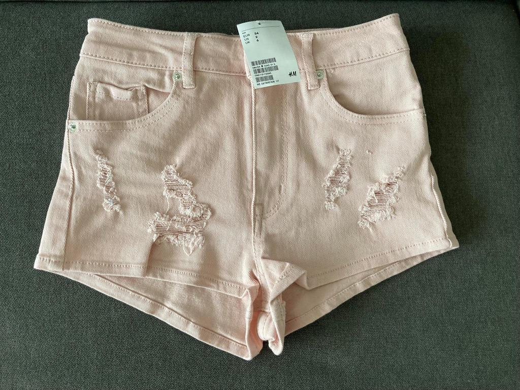 Short taille haute neuf H&M taille 34, Neuf, H&M, Enlèvement ou Envoi, Autres couleurs