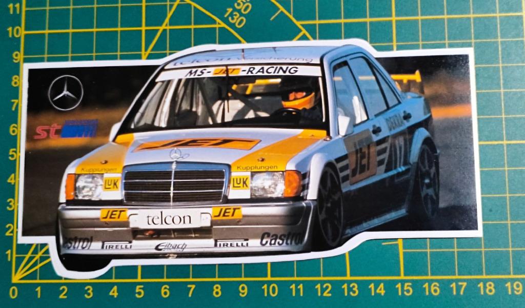 Sticker DTM Mercedes 190E MS-Jet-Racing Jörg van Ommen 1990, Enlèvement ou Envoi
