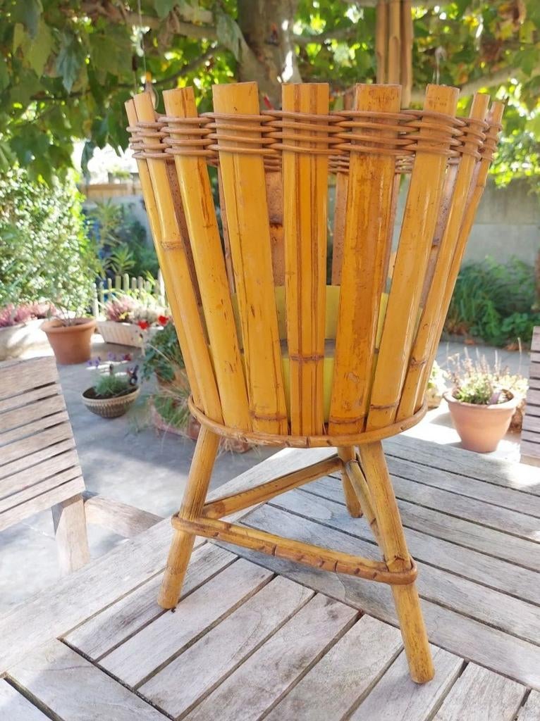 Pot de fleur en bambou sur pieds, Jardin & Terrasse, Enlèvement ou Envoi