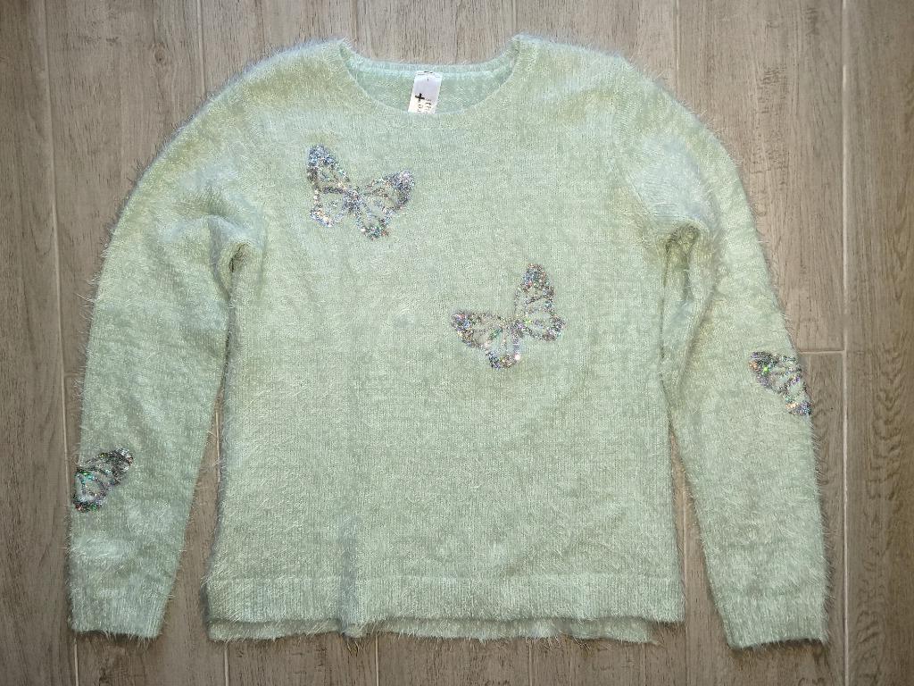 Pull chaud vert pastel - Here & There - taille 146-152, Enlèvement ou Envoi, Pull ou Veste, Comme neuf, HERE & THERE