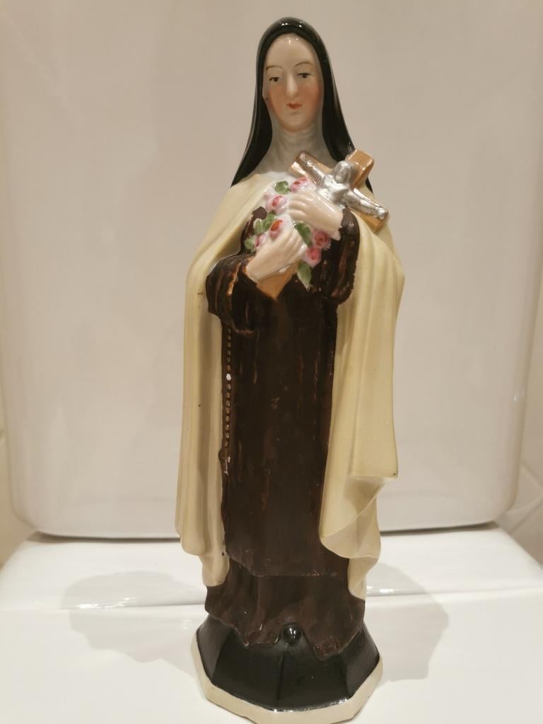 Statue ancienne en porcelaine de Sainte Thérèse van Liseux, Enlèvement ou Envoi