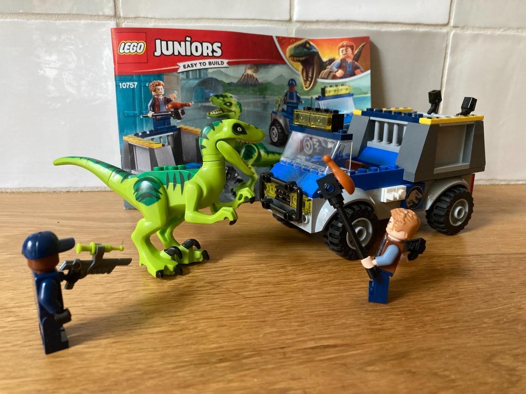 Lego Jurrasic World Raptor rescue 10757 dino, Ophalen of Verzenden, Zo goed als nieuw, Complete set, Lego