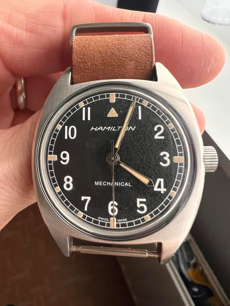 Hamilton KHAKI AVIATION PILOT PIONEER MECHANICAL, Montre-bracelet, Autres marques, Cuir, Acier