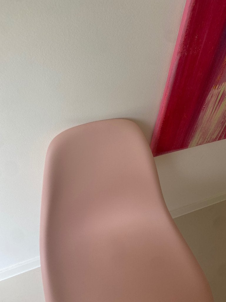 Eames Plastic Side Chair DSR stoel (2) - zachtroze - nieuw!, Maison & Meubles, Neuf, Autres couleurs, Enlèvement, Deux