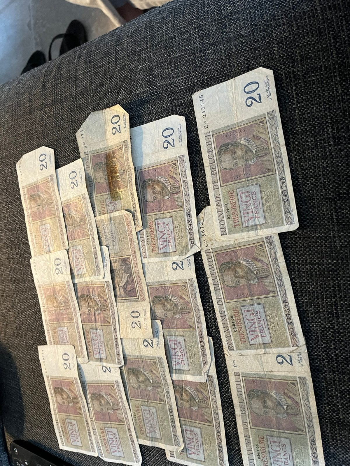 Oude belgische frank biljetten, Postzegels en Munten, Ophalen of Verzenden, Setje