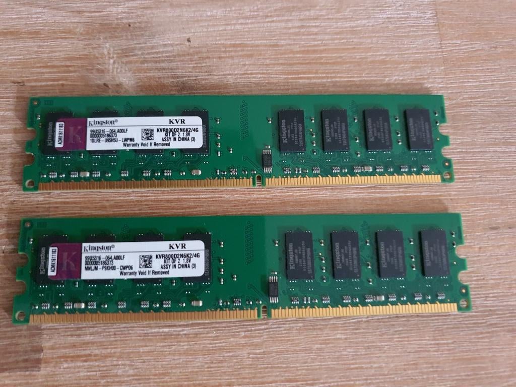 2x 1gb ddr2 Kingston, Ophalen, DDR2