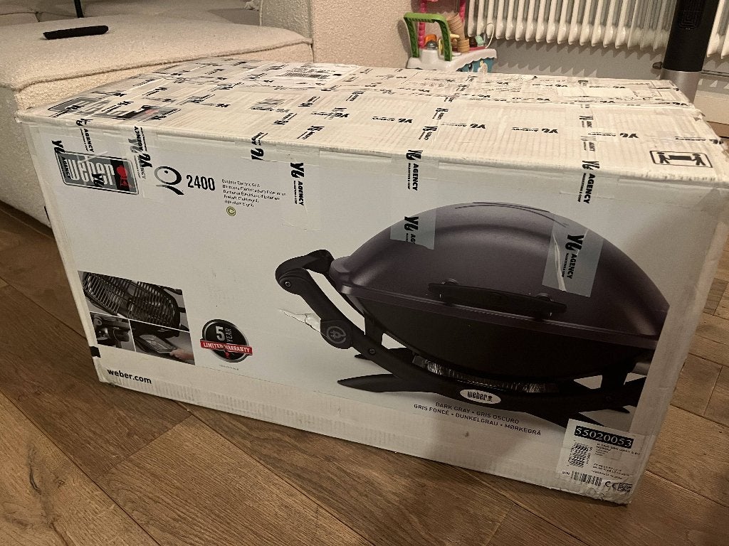 Elektrische Weber barbecue Q2400 Dark Grey, Jardin & Terrasse, Barbecues électriques, Enlèvement, Neuf, Weber