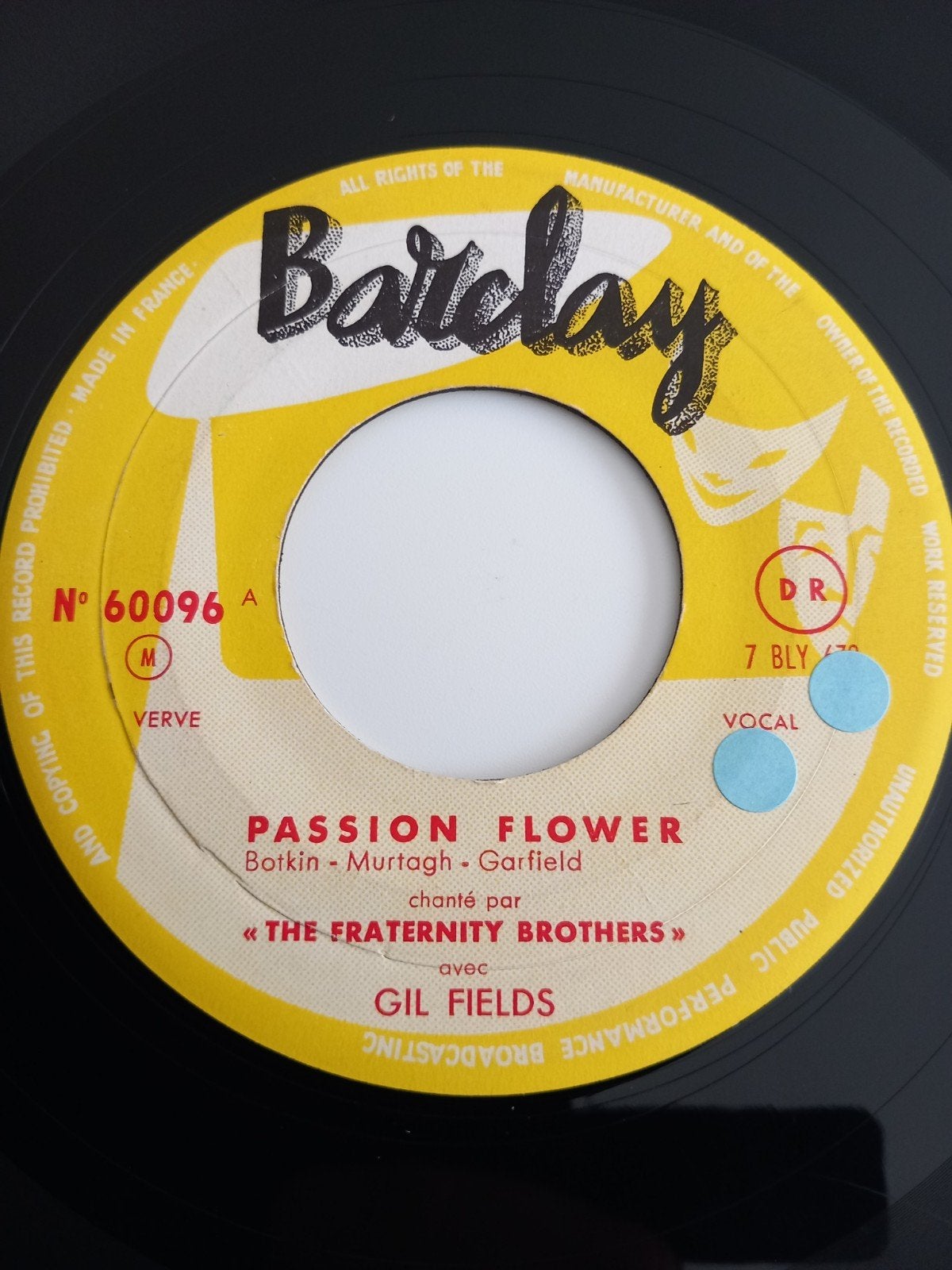 THE FRATERNITY BROTHERS. PASSION FLOWER .OLDIES POP-CORN 45T, Enlèvement ou Envoi, Autres genres