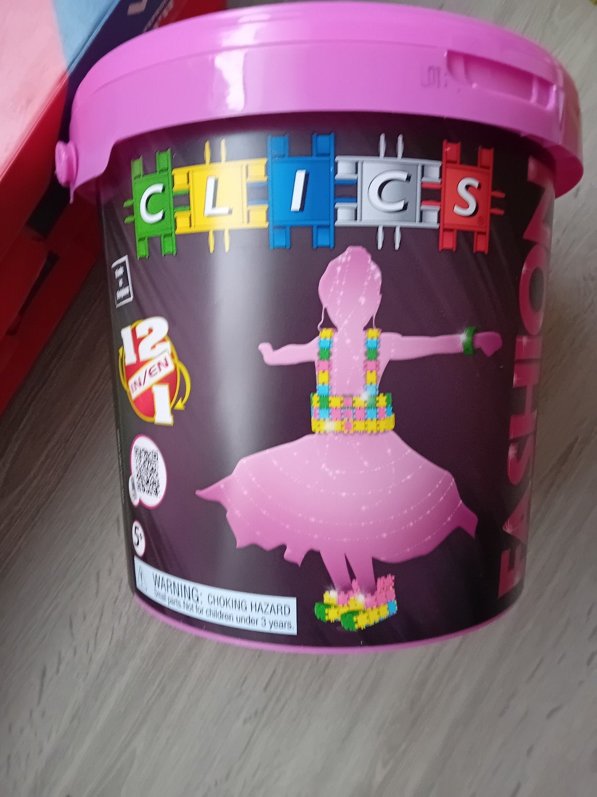 Grote XL emmer 300stuks  clics glitter fashion 12 in 1., Ophalen