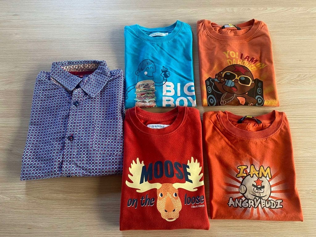 kledingpakket jongens - maat 140 - 5 stuks, Ophalen of Verzenden, Zo goed als nieuw, Jongen, Shirt of Longsleeve
