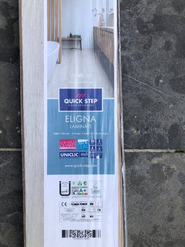 Quick-step, Neuf, Aggloméré, Gris, 5 à 10 m²