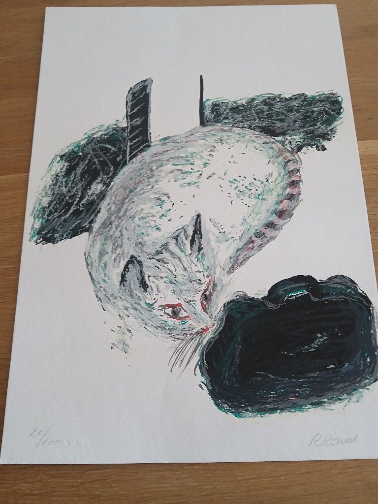 Roger Raveel, Antiek en Kunst, Ophalen of Verzenden, Lithografie, Dieren en Natuur, Gelimiteerde oplage