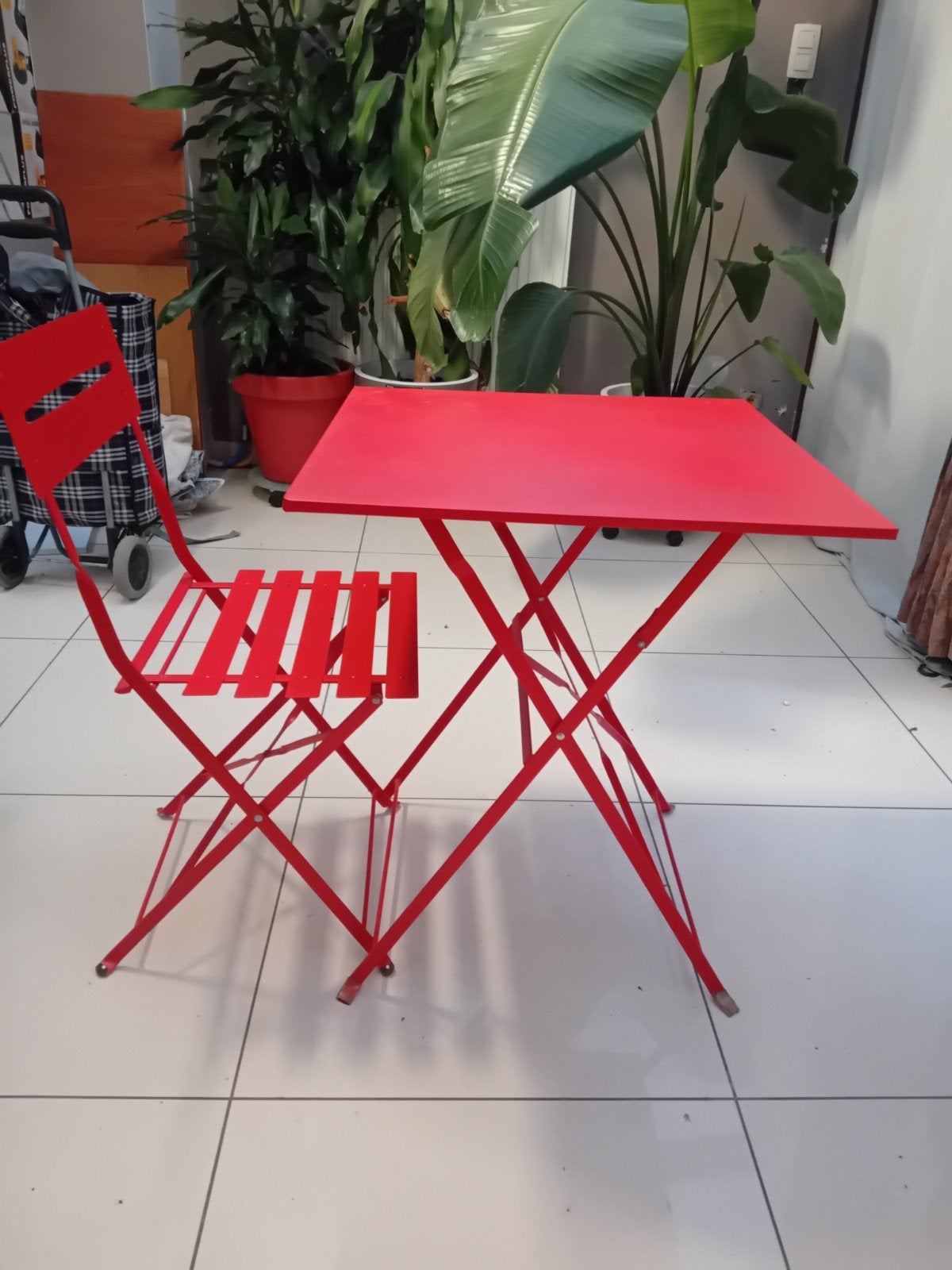Table de jardin, Enlèvement, Utilisé, Carré, Métal