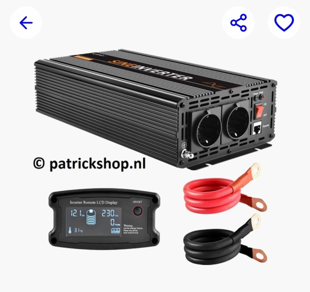 Omvormer 12v naar 220v, Ophalen of Verzenden
