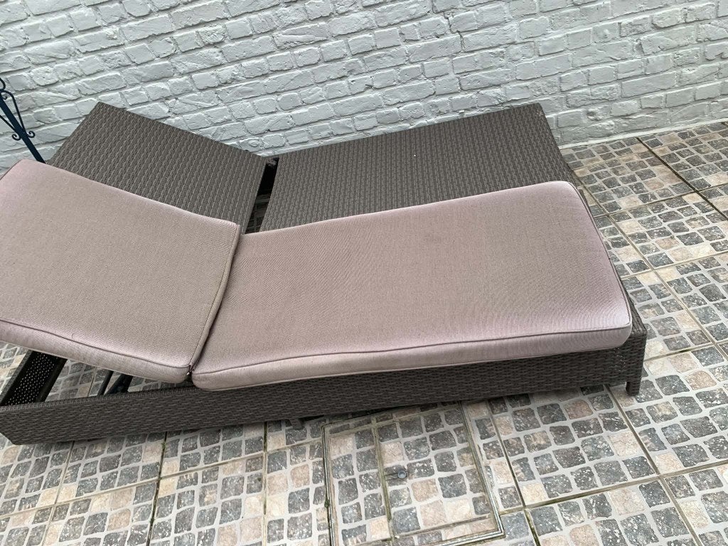 2 MOOIE LIGZETELS MET KUSSENS, Tuin en Terras, Ophalen, Gebruikt