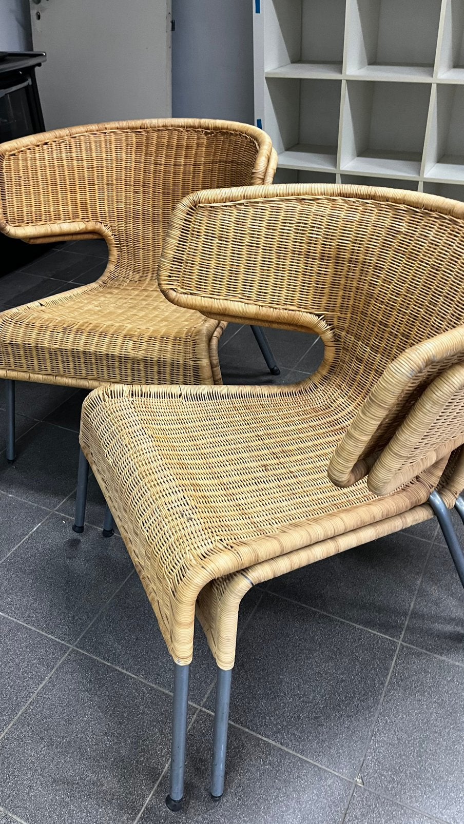 4 fauteuils en rotin, Enlèvement, Comme neuf, Rotin