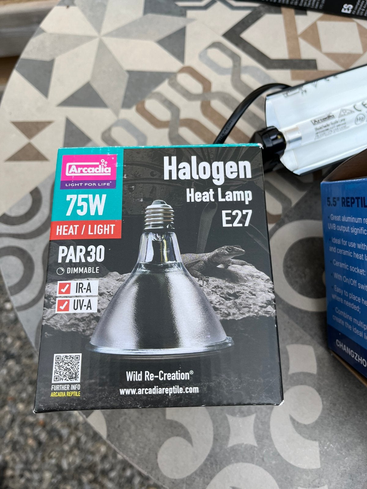 Arcadia Heat Lamp 75 watt + Dome, Ophalen, Zo goed als nieuw, Terrarium of Paludarium