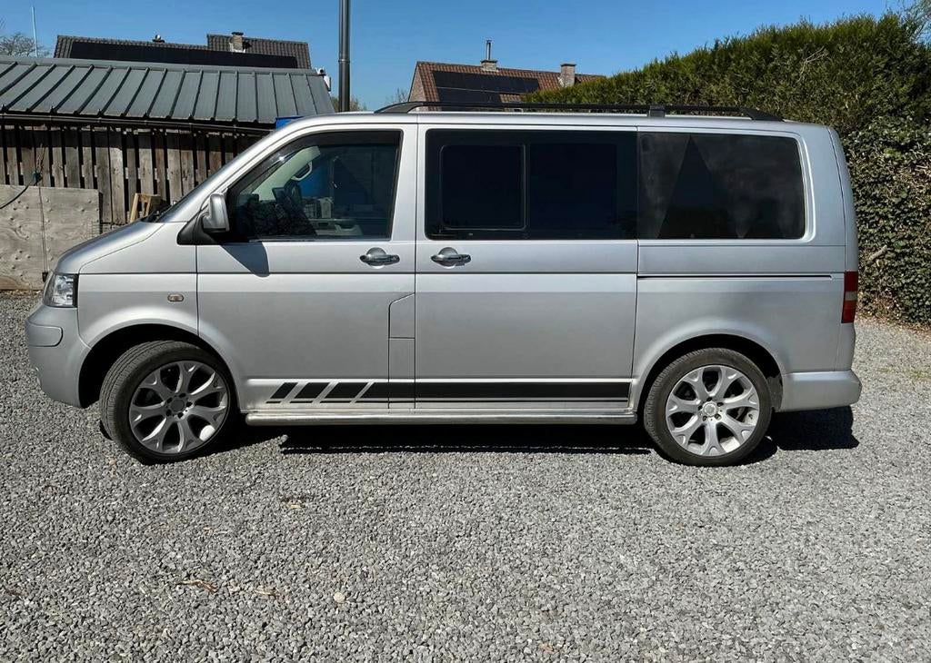 Vw Transporter 2.5 174 pk, Auto's, Bestelwagens en Lichte vracht, Stof, Volkswagen, Euro 4, Zilver of Grijs