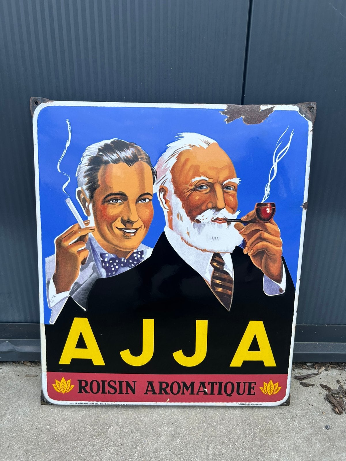 Assiette émaillée Ajja Roisin, Collections, Enlèvement, Utilisé, Panneau publicitaire