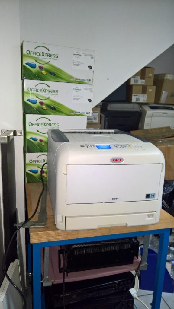 OKI MC873dn A4 A3 RV multifunctionele kleurenprinter, Computers en Software, Printers, Printer, Ophalen of Verzenden, Zo goed als nieuw