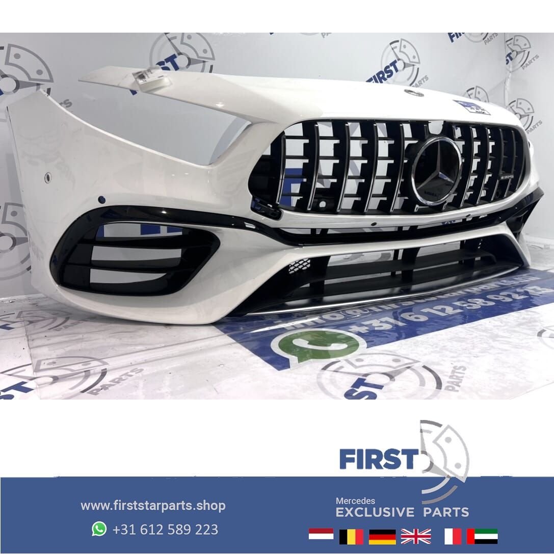 W177 A45 BUMPER A KLASSE 2023 A45S AMG VOORBUMPER WIT COMPLE, Gebruikt, -, Voor, Ophalen of Verzenden