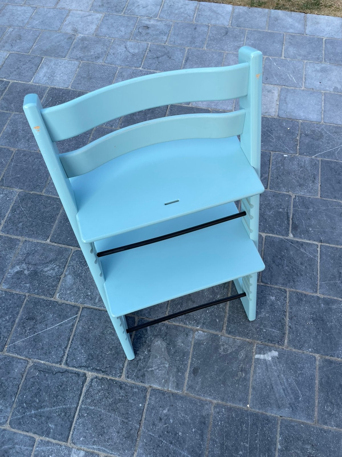 Stokke Tripp Trapp stoel aquablauw, Ophalen, Zo goed als nieuw