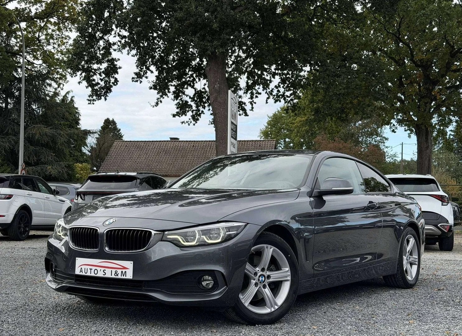BMW 4 Serie 420 D Coupé Sport line 2018 Leder 360Camera Gar, Autos, Cuir, Argent ou Gris, Achat, Entreprise