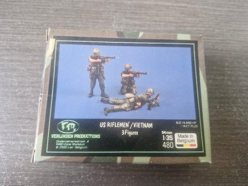 Verlinden 1/35 US Riflemen Vietnam 3 figs., Ophalen of Verzenden, Nieuw, 1:35 tot 1:50, Figuur of Figuren