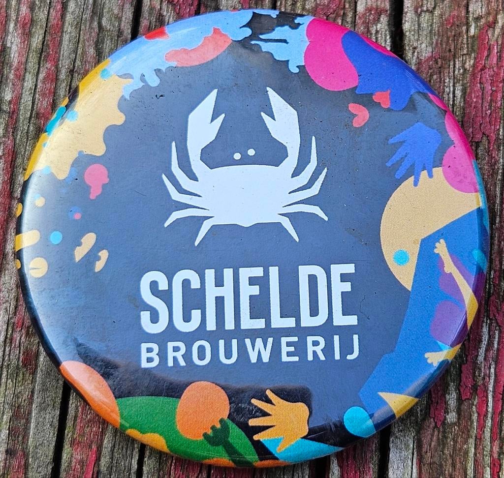 Scheldebrouwerij kleurrijke bieropener magneet N, Ophalen of Verzenden