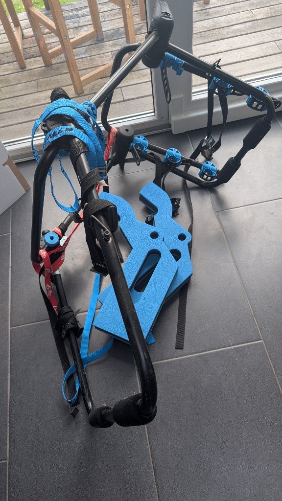 Porte-vélos de coffre de la marque B'Twin 3 velos, Enlèvement, 3 vélos ou plus, Comme neuf, Accessoire porte-vélos
